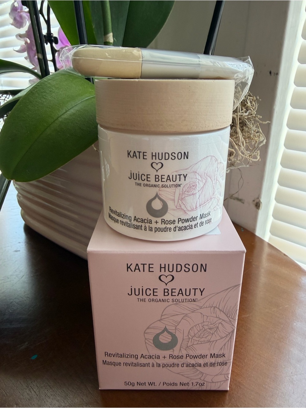 Juice Beauty Revitalizing Acacia + Rose Powder Mask - Pastel Pink Packaging